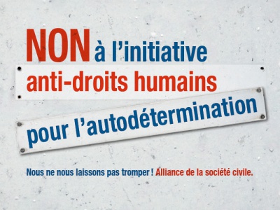 non a l'initiative anti-drotis humains
